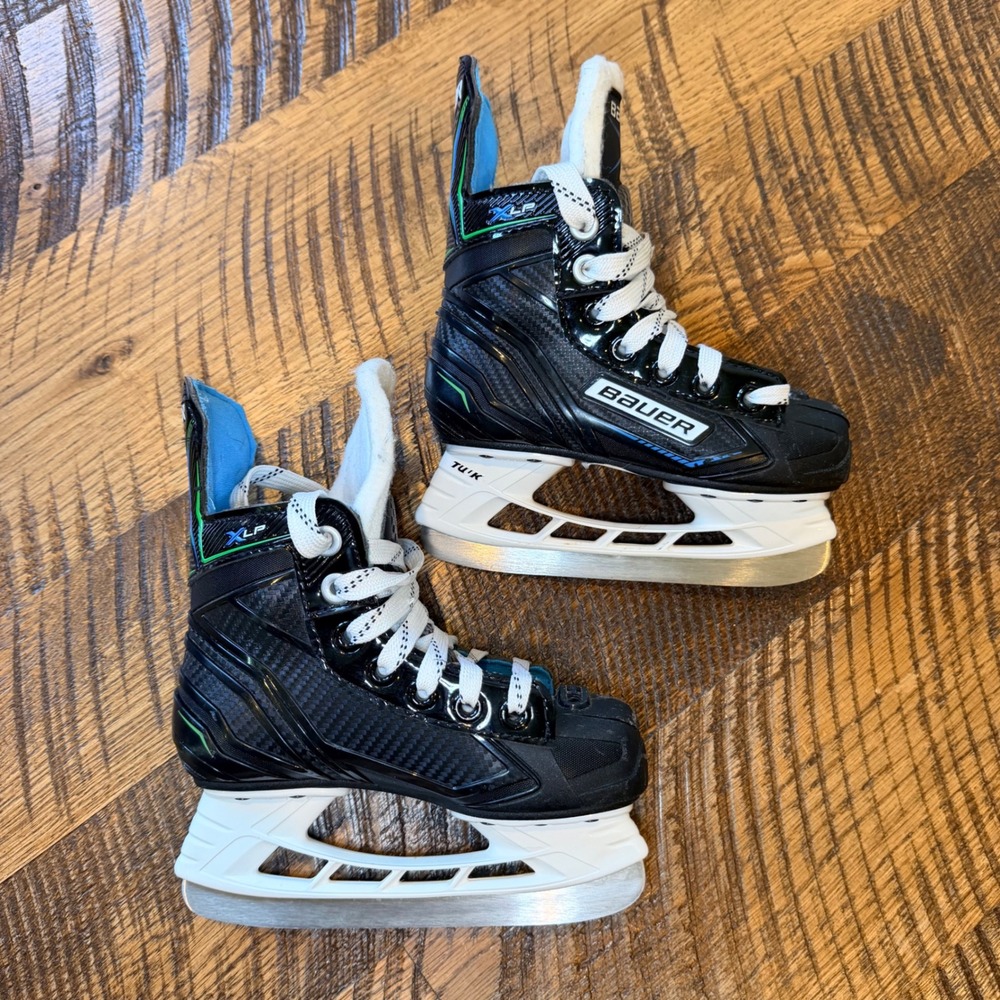 Bauer X-LP Youth Ice Hockey Skates Size 10 Black Blue - Picture 3 of 11